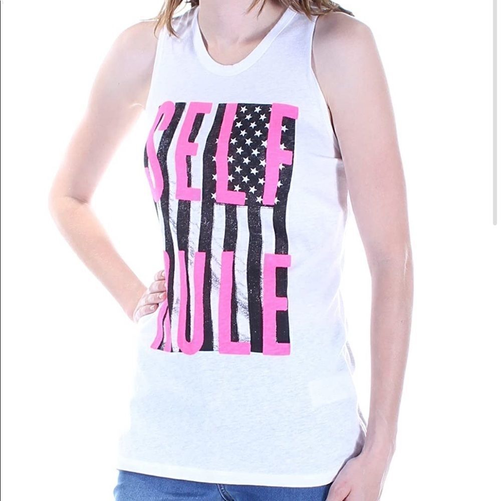 RACHEL Rachel Roy Self Made White Tank Top-S NWT